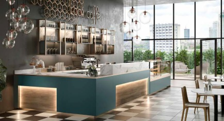 Arredamento BAR COMPLETO 3 Metri Lineari - NordAcciaio Prime