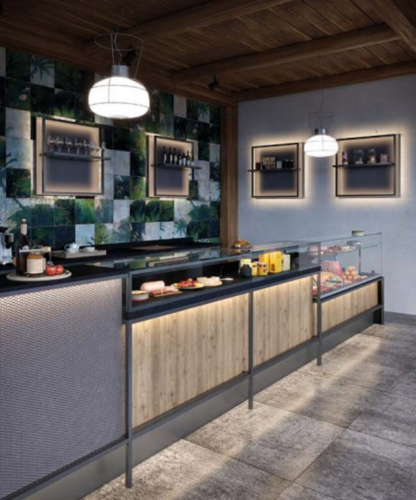 Arredamento BAR COMPLETO 3 Metri Lineari - NordAcciaio Prime